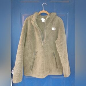 North Face Campshire Fleece Hooded Pullover Men's Size L Green